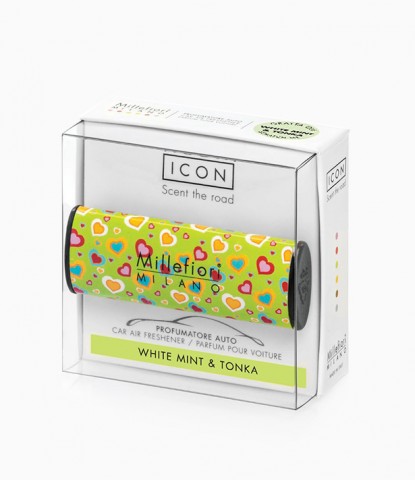[60%할인] ICON Cuori e fiori : 화이트 민트&톤카 - 카 에어프레쉬너 / 16CAR08